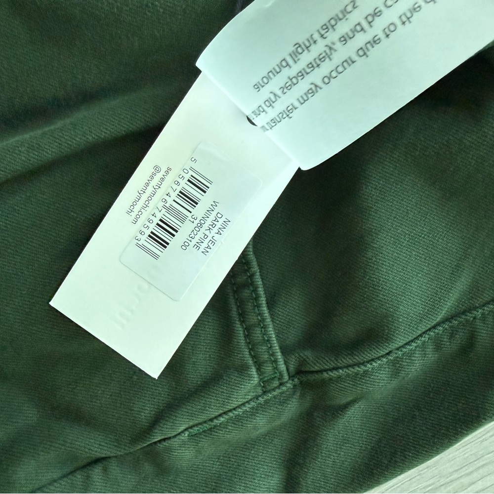 Seventy + Mochi Nina Barrel Leg Jean in Dark Pine - Picture 3 of 5